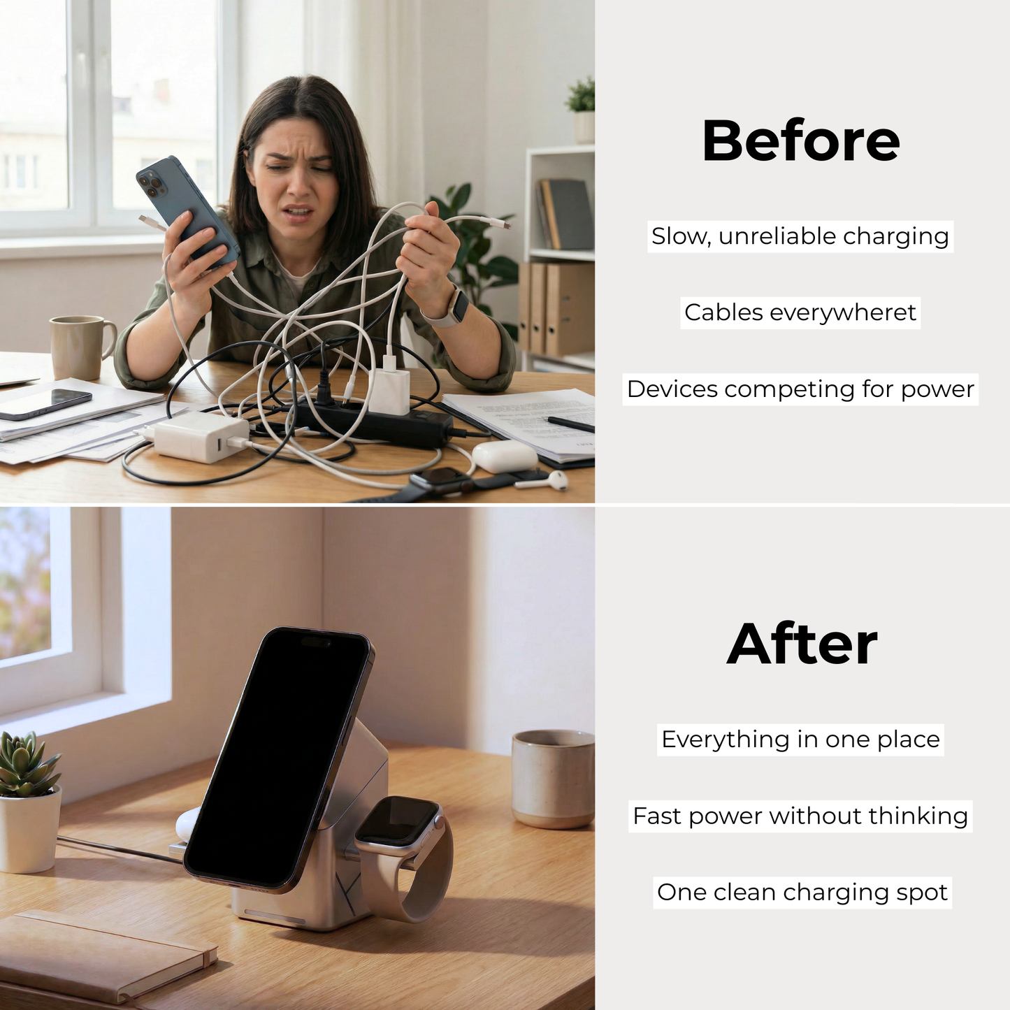 VYRO - 3 in 1 Magnetic Wireless Charging Station